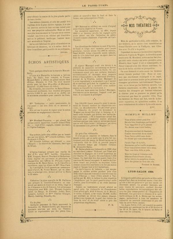 
						Affichage en mode lecture de la page
					