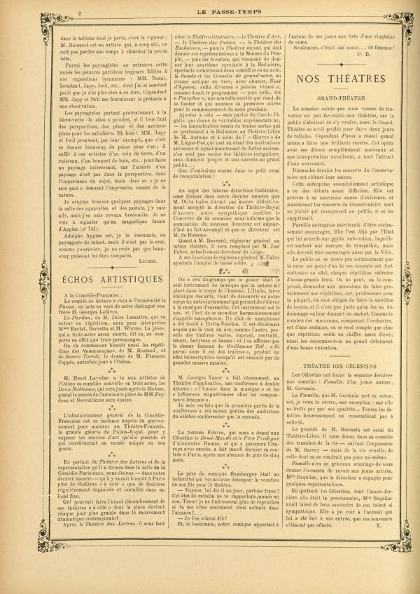 
						Affichage en mode lecture de la page
					