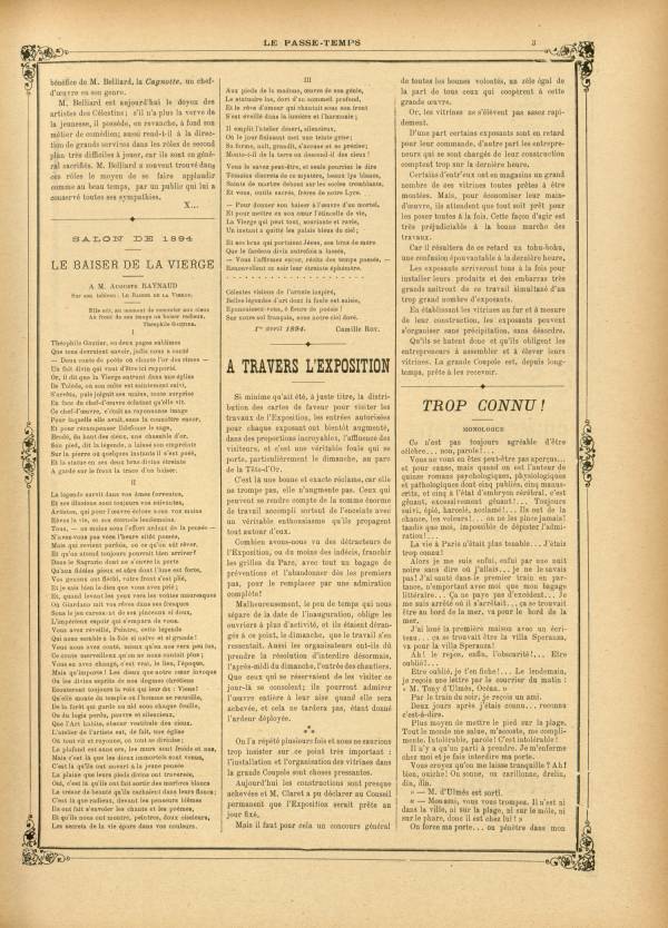 
						Affichage en mode lecture de la page
					