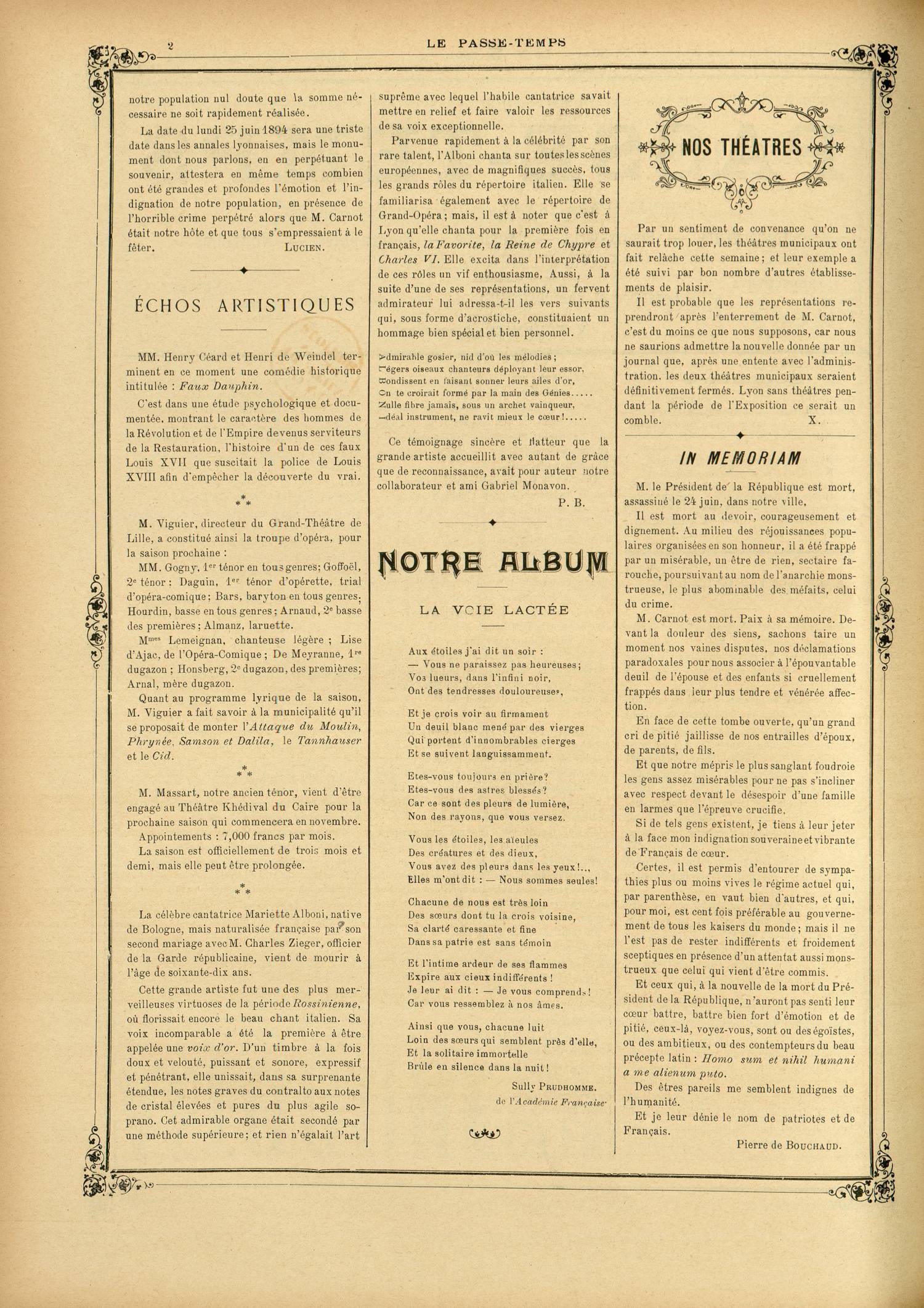 Contenu textuel de l'image : notre population nul doute que la somme nécessaire ne soit rapidement réalisée. 