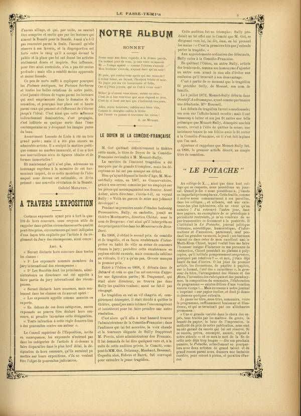 
						Affichage en mode lecture de la page
					