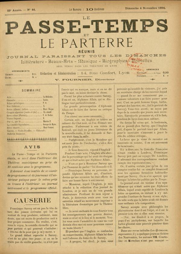 
						Affichage en mode lecture de la page
					