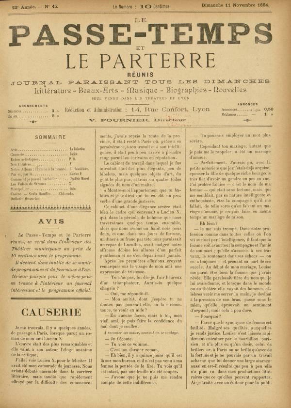 
						Affichage en mode lecture de la page
					