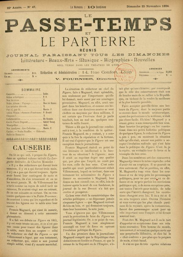 
						Affichage en mode lecture de la page
					