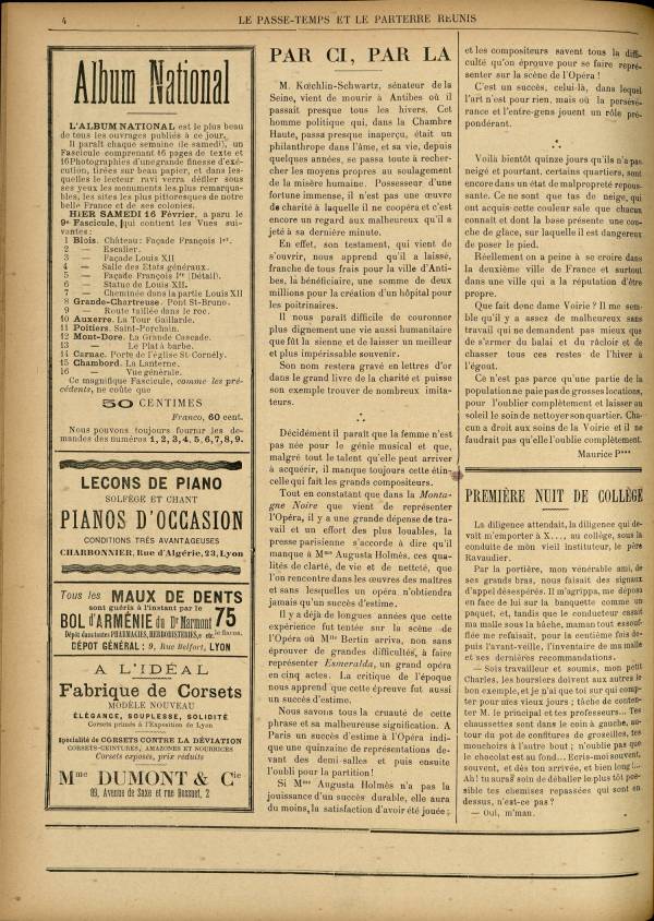 
						Affichage en mode lecture de la page
					