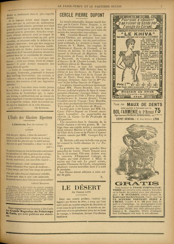 
						Affichage en mode lecture de la page
					