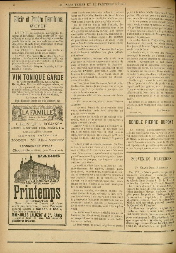 
						Affichage en mode lecture de la page
					