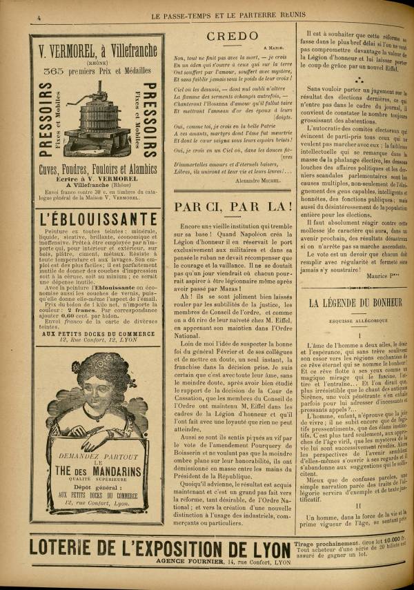 
						Affichage en mode lecture de la page
					