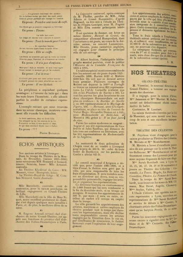 
						Affichage en mode lecture de la page
					