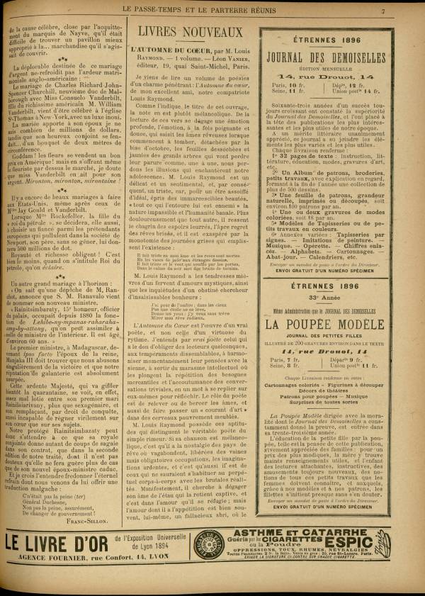 
						Affichage en mode lecture de la page
					