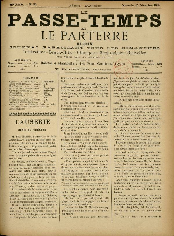 
						Affichage en mode lecture de la page
					