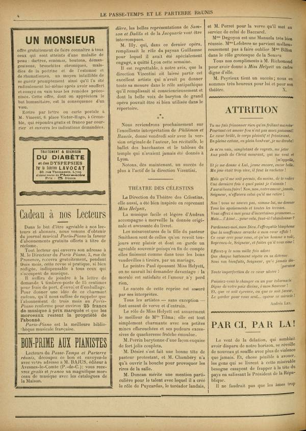 
						Affichage en mode lecture de la page
					