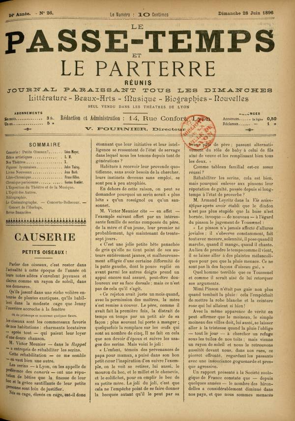 
						Affichage en mode lecture de la page
					