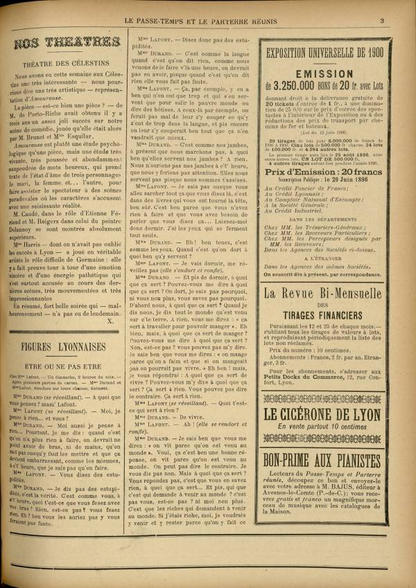 
						Affichage en mode lecture de la page
					