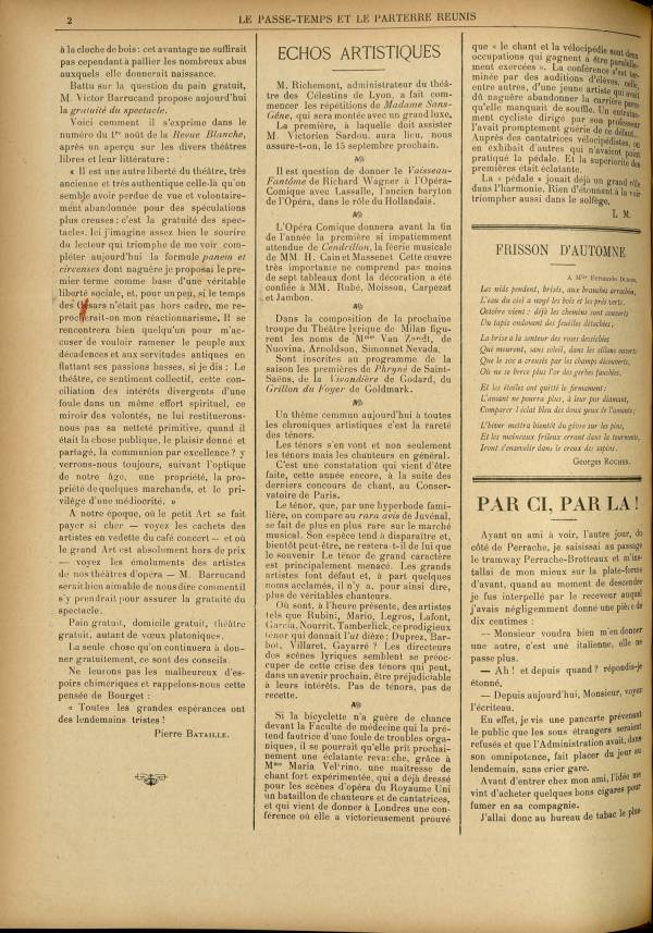 
						Affichage en mode lecture de la page
					