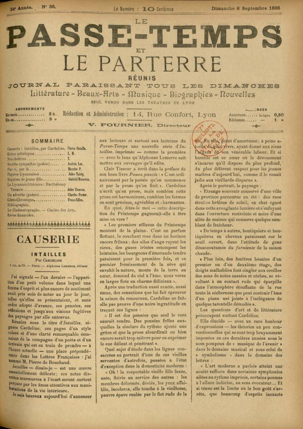 
						Affichage en mode lecture de la page
					