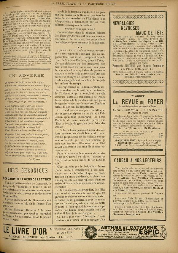 
						Affichage en mode lecture de la page
					