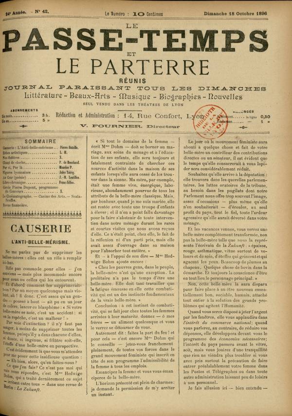 
						Affichage en mode lecture de la page
					
