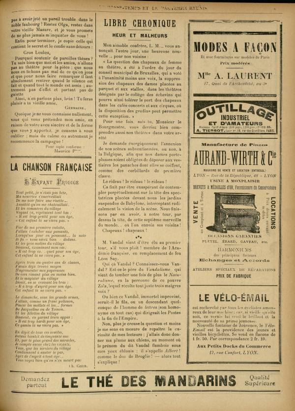 
						Affichage en mode lecture de la page
					