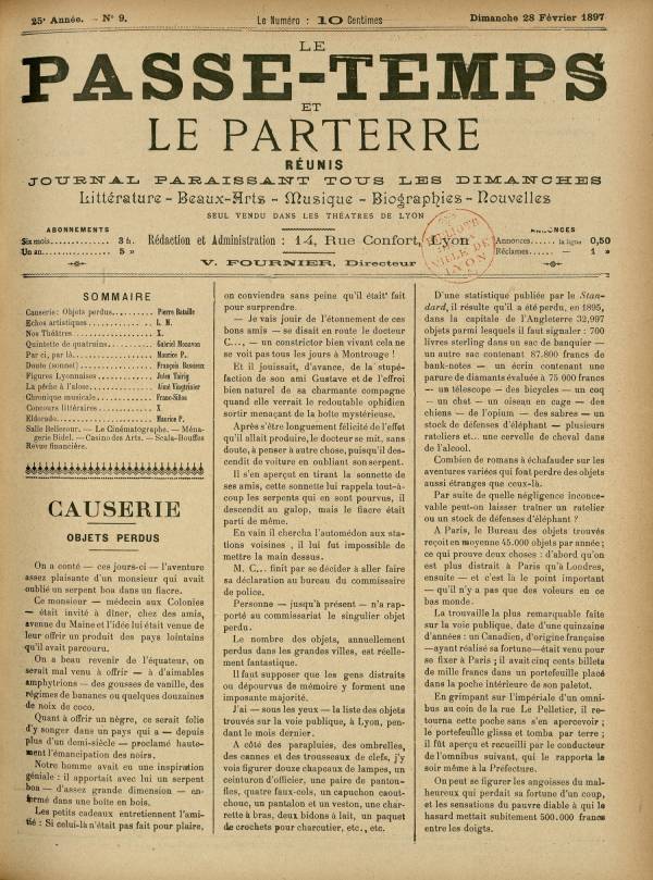 
						Affichage en mode lecture de la page
					