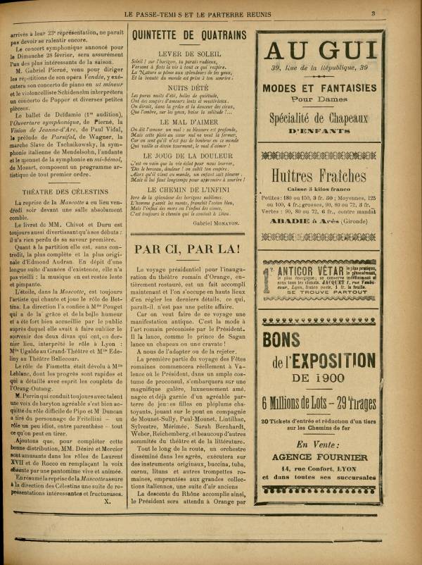 
						Affichage en mode lecture de la page
					