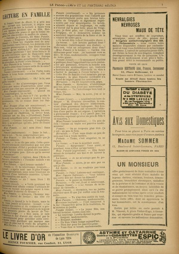 
						Affichage en mode lecture de la page
					