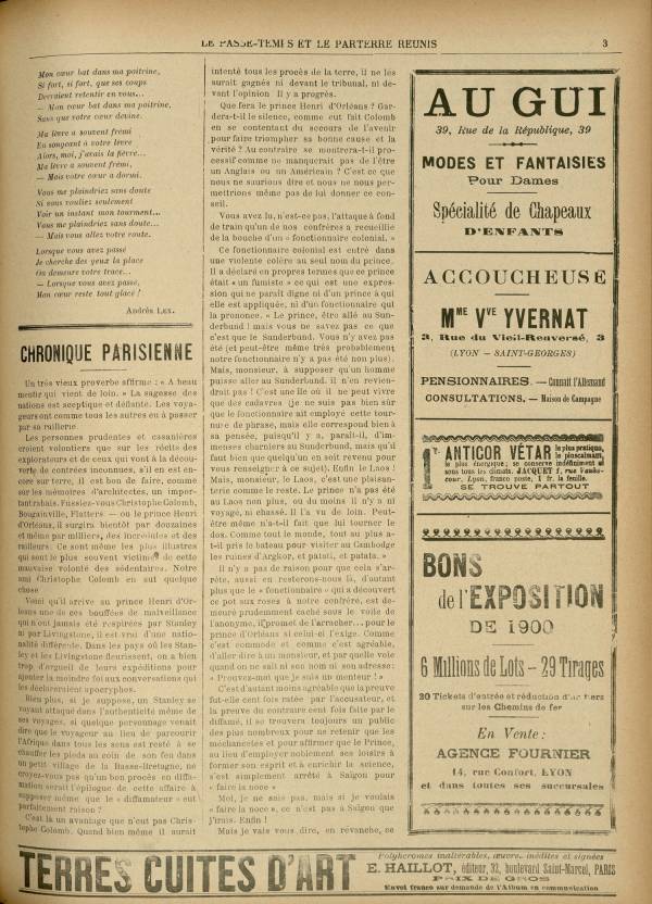 
						Affichage en mode lecture de la page
					