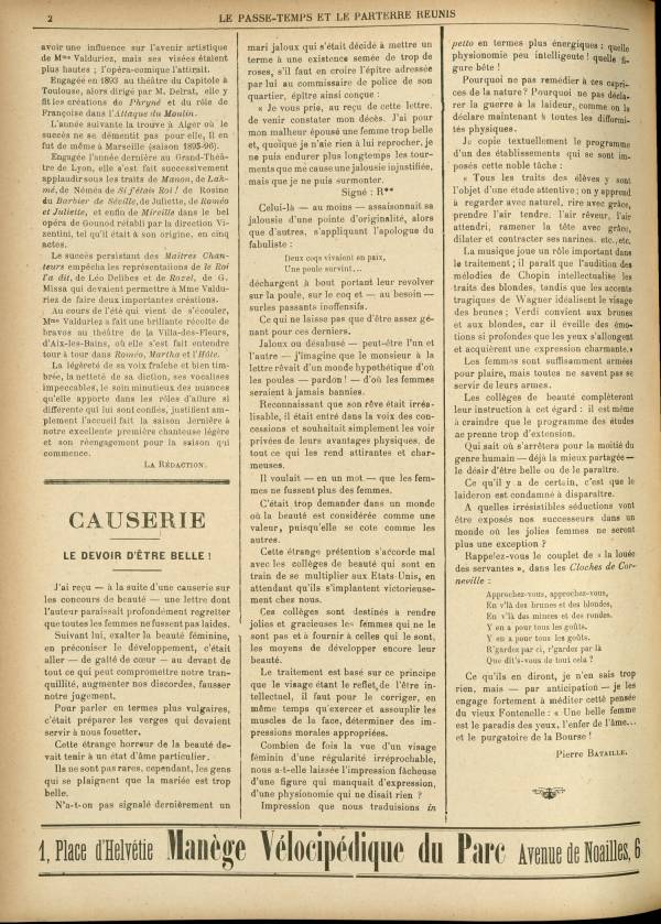 
						Affichage en mode lecture de la page
					