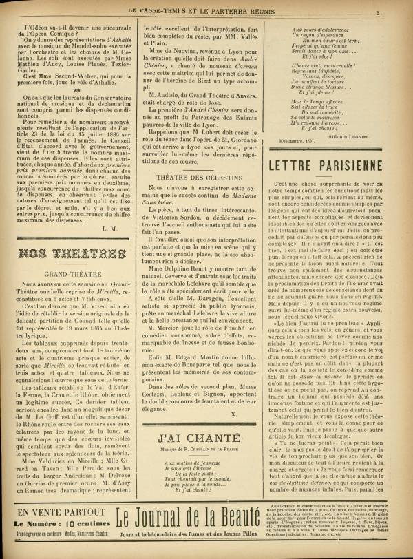 
						Affichage en mode lecture de la page
					