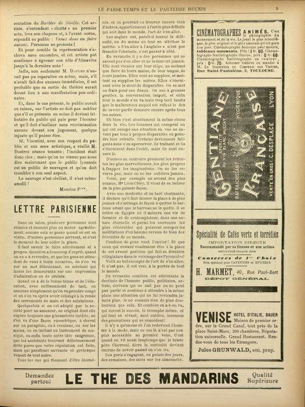 
						Affichage en mode lecture de la page
					