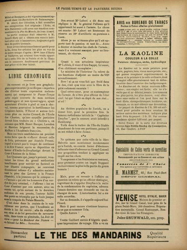 
						Affichage en mode lecture de la page
					
