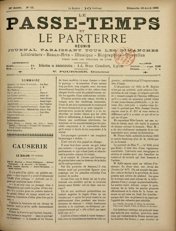 
						Affichage en mode lecture de la page
					