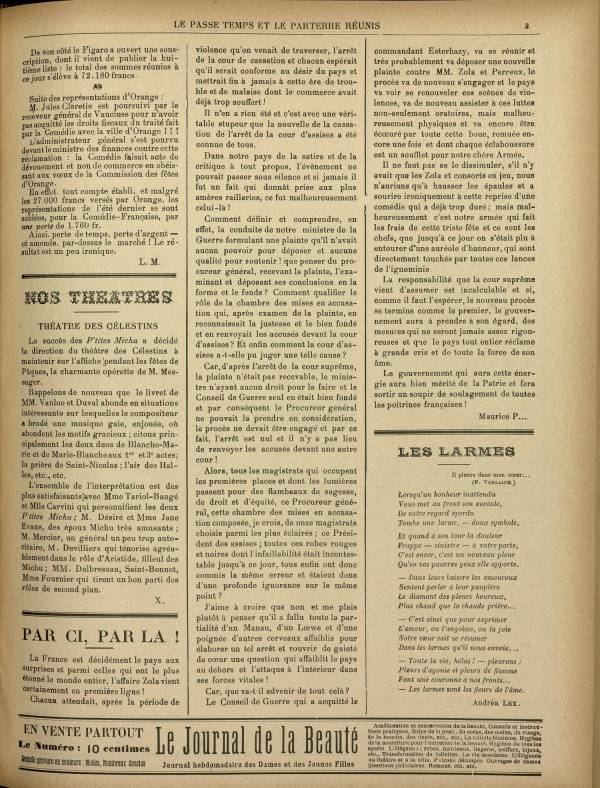 
						Affichage en mode lecture de la page
					
