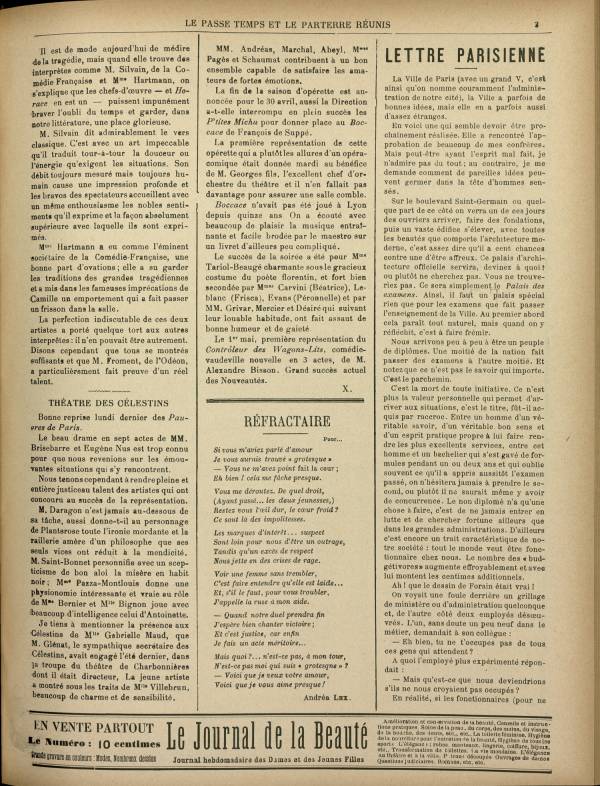 
						Affichage en mode lecture de la page
					