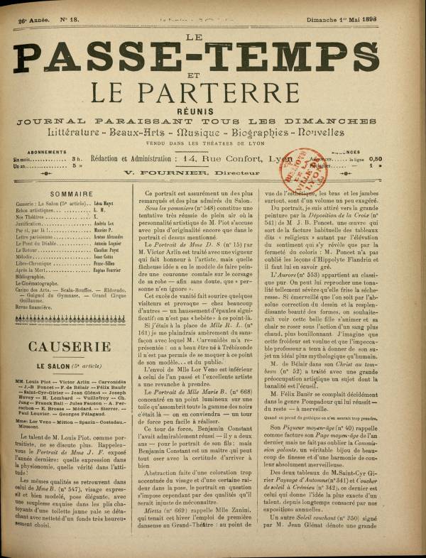 
						Affichage en mode lecture de la page
					