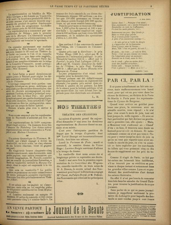 
						Affichage en mode lecture de la page
					