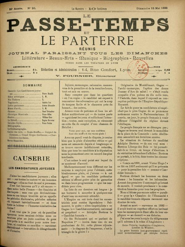 
						Affichage en mode lecture de la page
					