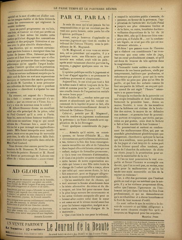 
						Affichage en mode lecture de la page
					