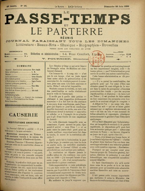 
						Affichage en mode lecture de la page
					
