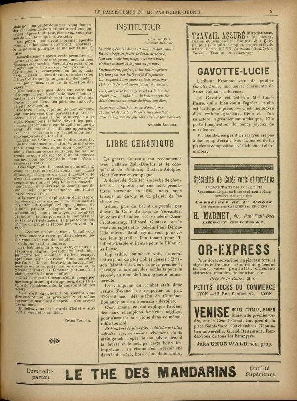 
						Affichage en mode lecture de la page
					