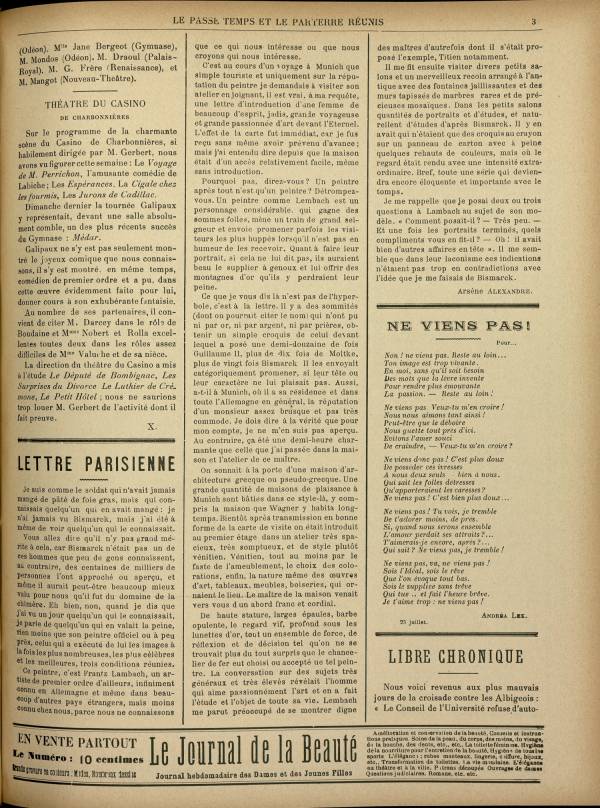 
						Affichage en mode lecture de la page
					
