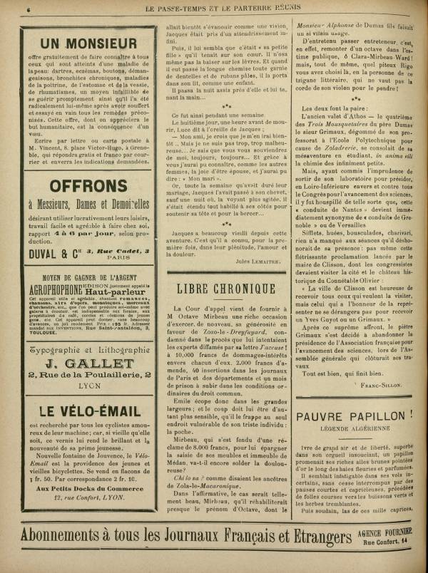 
						Affichage en mode lecture de la page
					