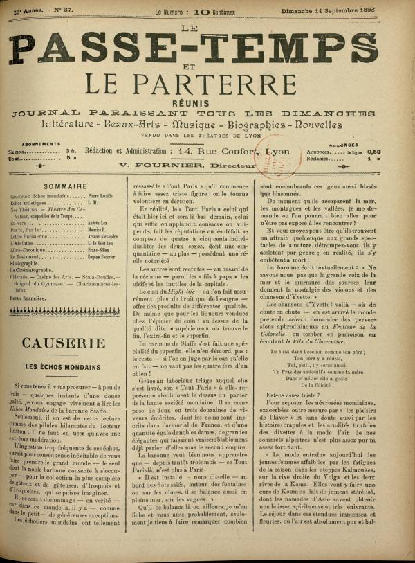 
						Affichage en mode lecture de la page
					