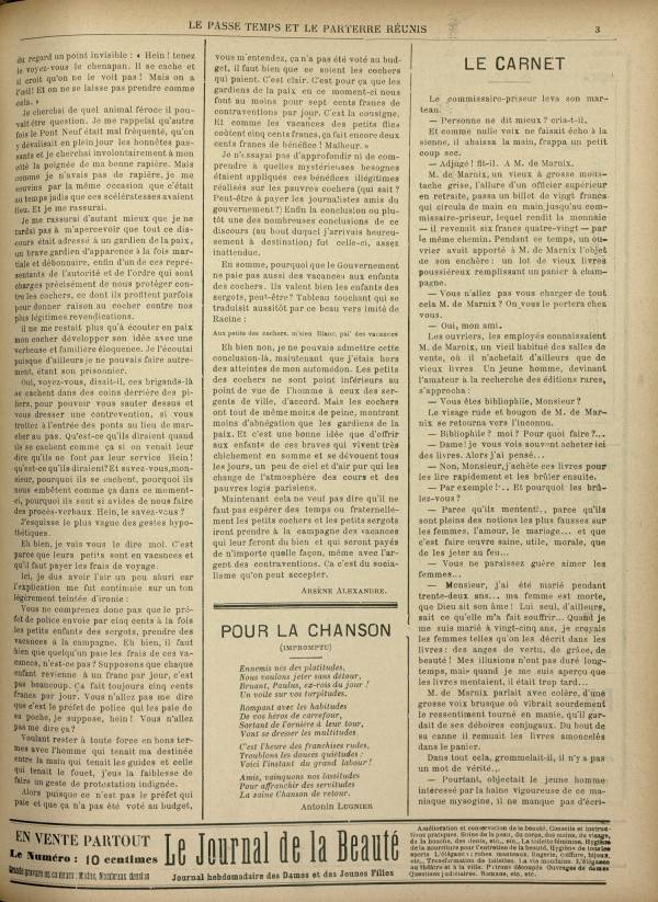 
						Affichage en mode lecture de la page
					