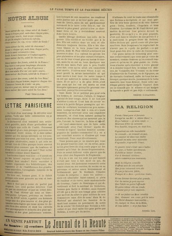 
						Affichage en mode lecture de la page
					