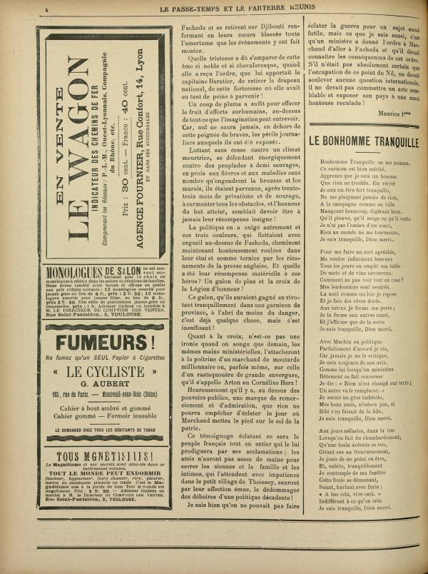 
						Affichage en mode lecture de la page
					