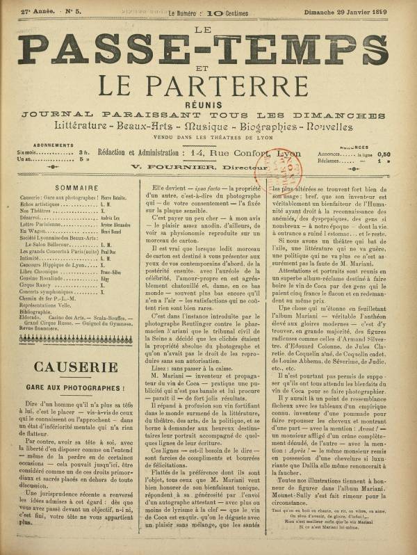 
						Affichage en mode lecture de la page
					