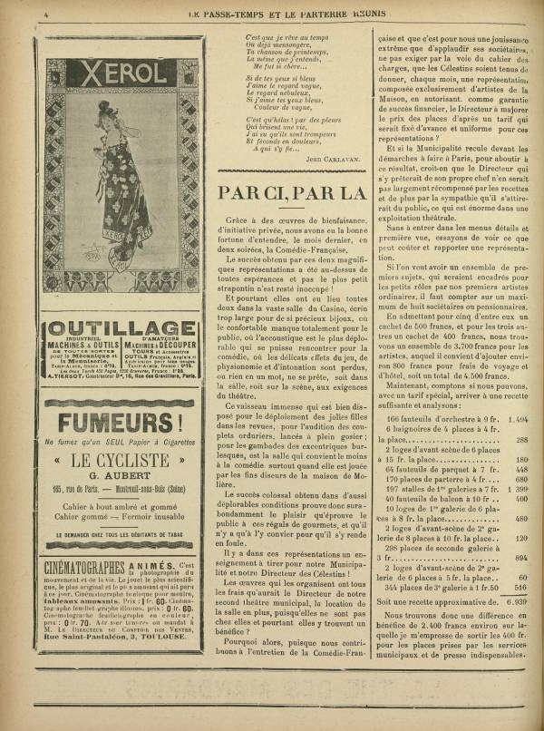 
						Affichage en mode lecture de la page
					