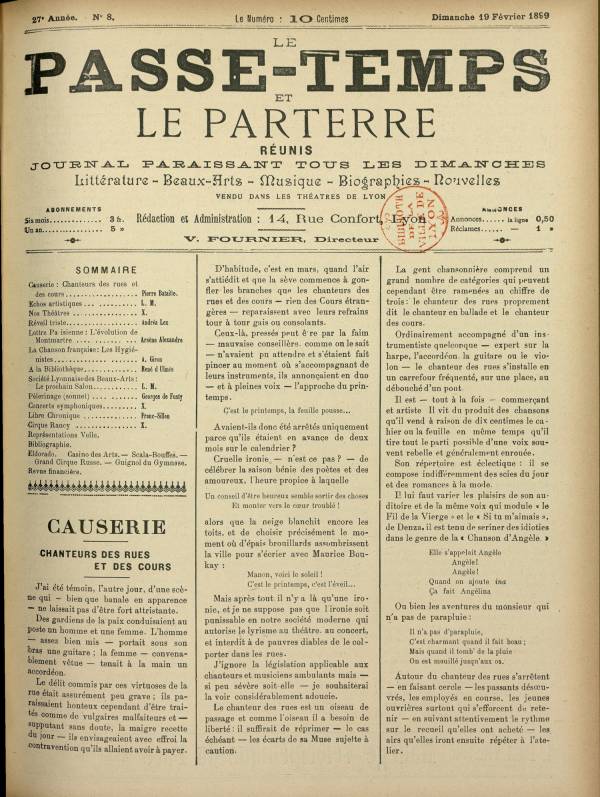 
						Affichage en mode lecture de la page
					