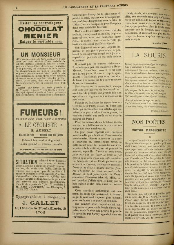 
						Affichage en mode lecture de la page
					